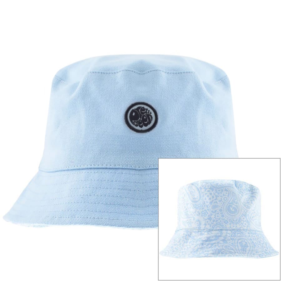 Pretty Green Tonal Paisley Bucket Hat Blue Mainline Menswear Canada